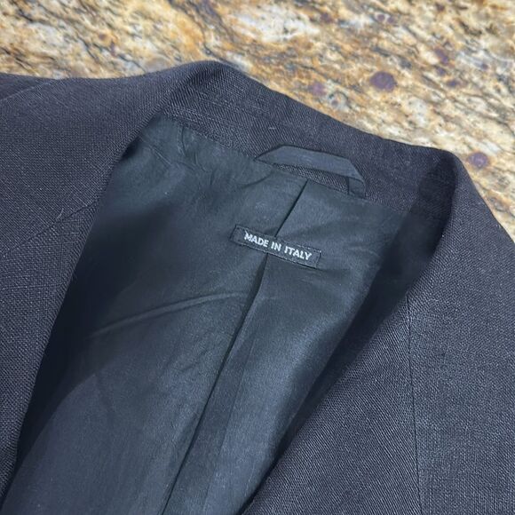 Davis For Men Vestimenta Chicago Linen Black Single Breasted Blazer Size 42 R - Picture 6 of 13